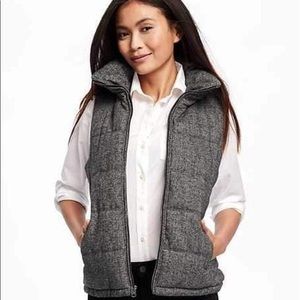 Old Navy Herringbone Puffer Vest